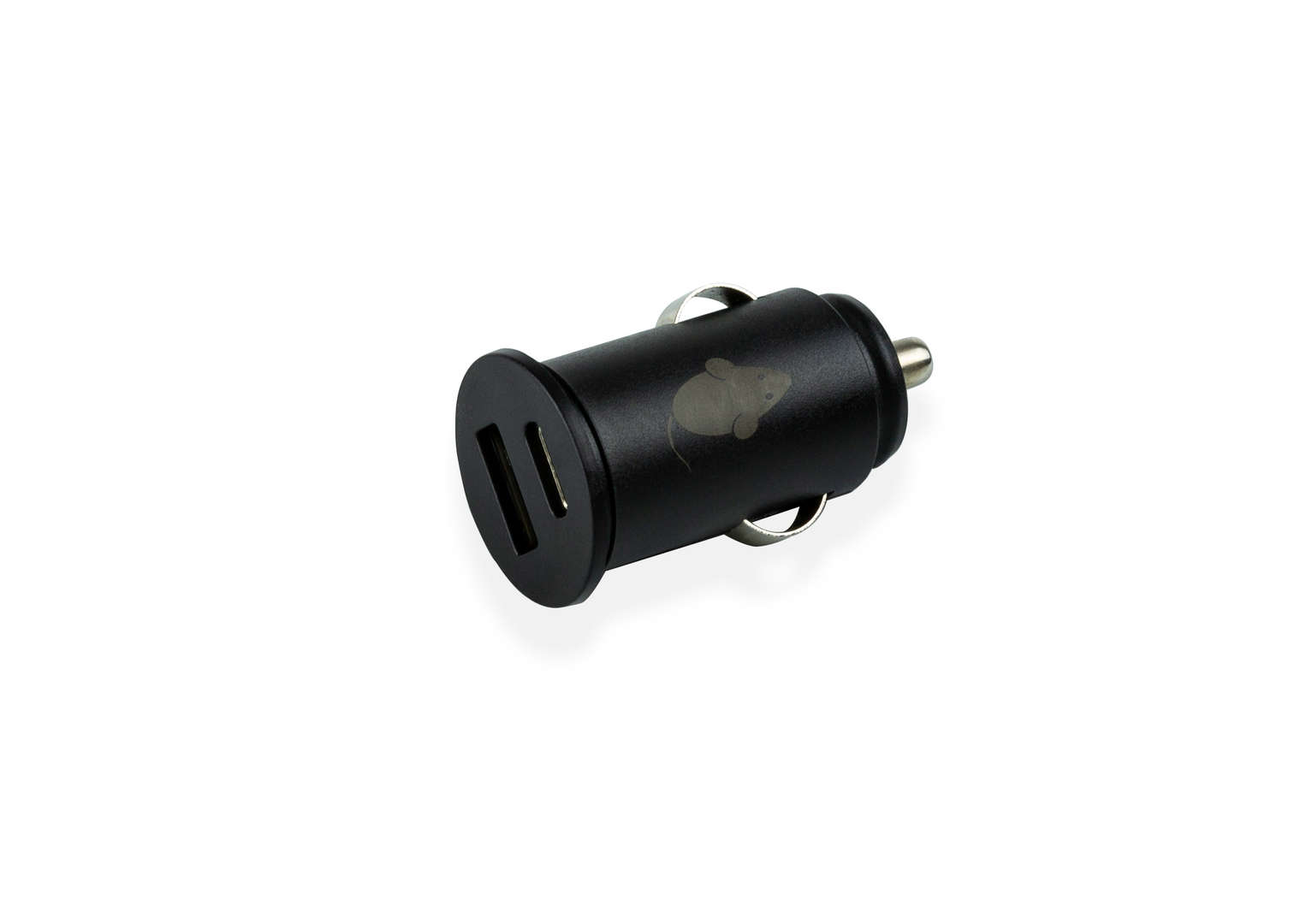 Dual usb & usb c car charger (black)